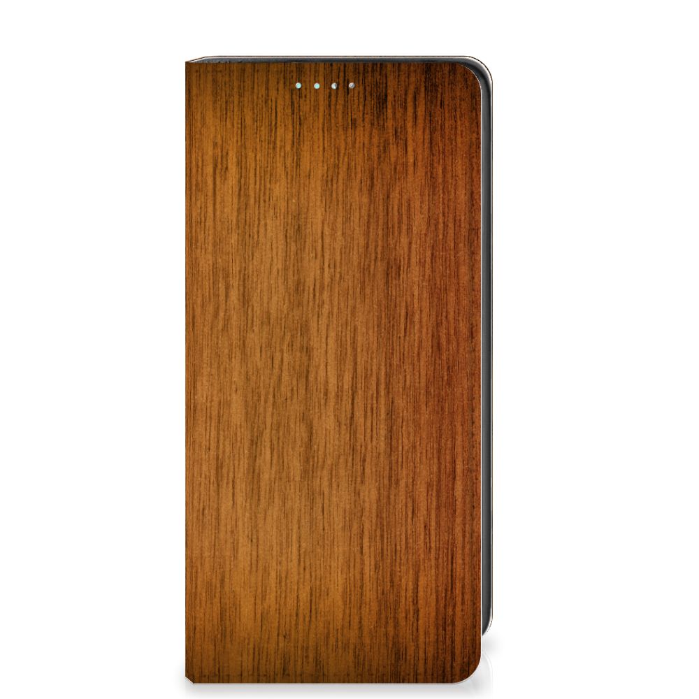 Samsung Galaxy A41 Book Wallet Case Donker Hout - B2C Telecom