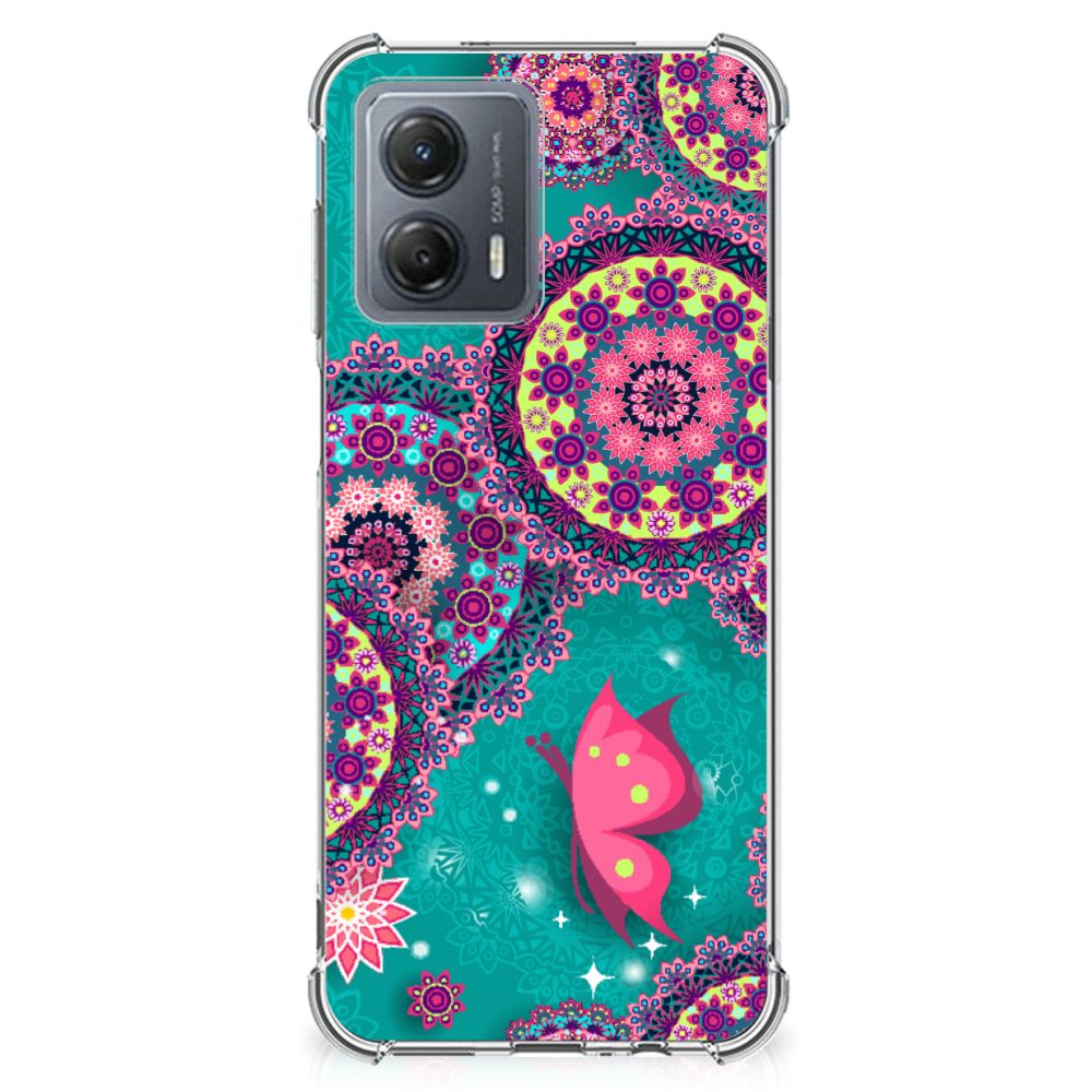 Motorola Moto G53 Back Cover Cirkels en Vlinders B2C Telecom