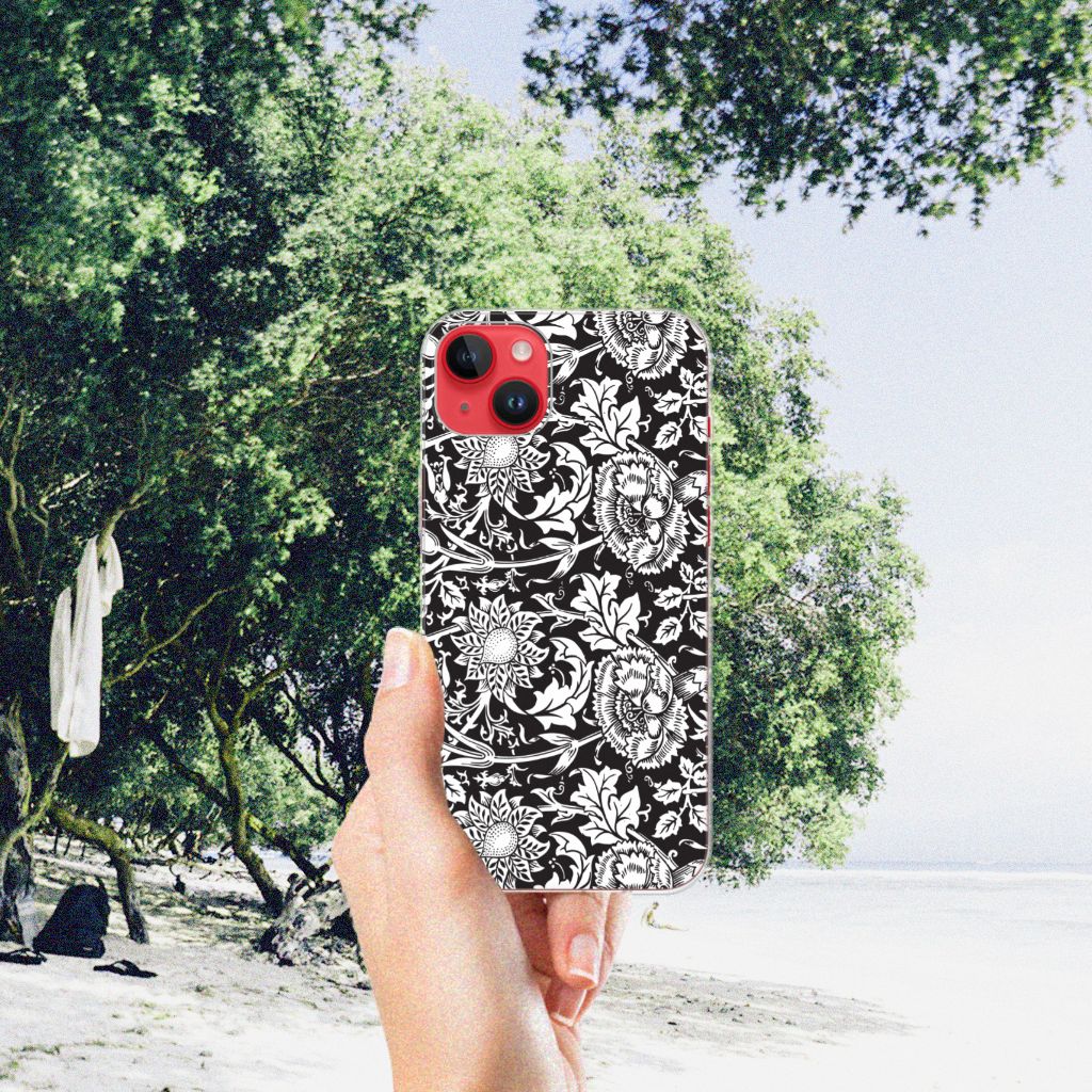 iPhone 14 Plus TPU Case Black Flowers B2C Telecom