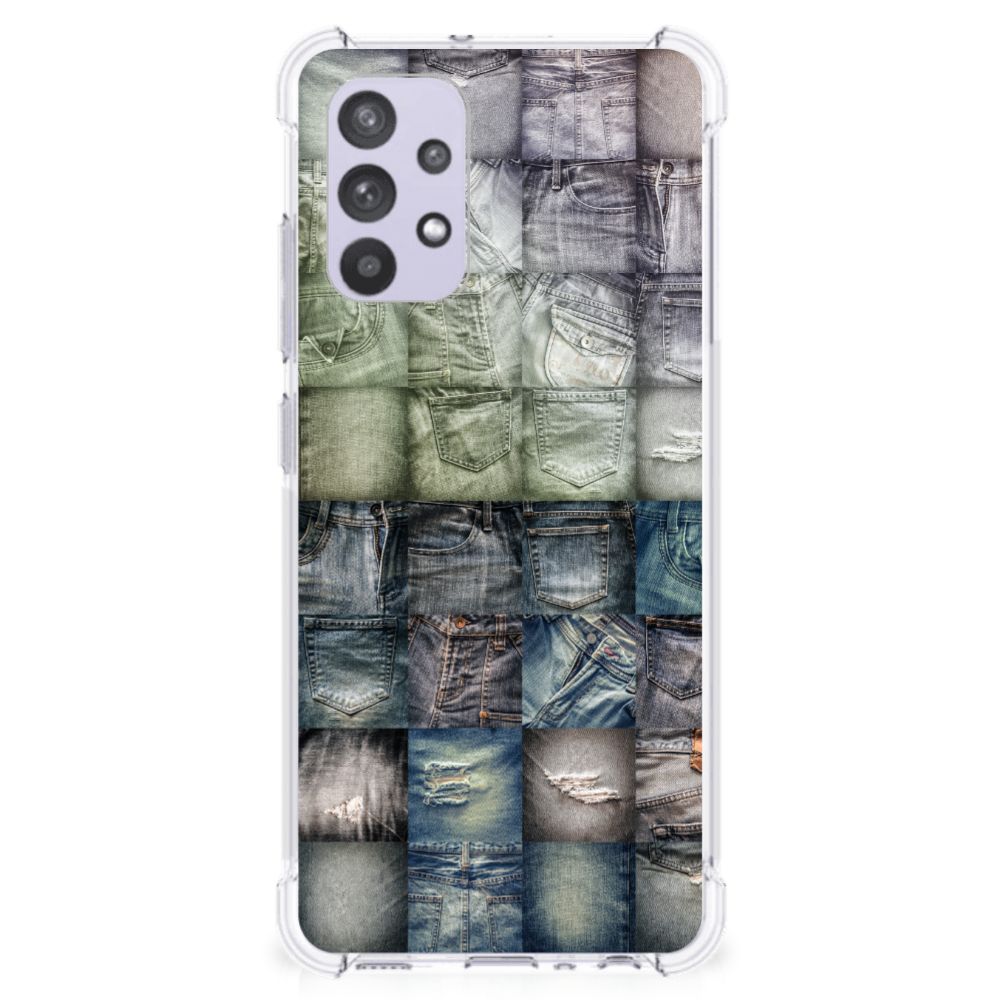 Anti Shock Bumper Case Samsung Galaxy A32 4G | A32 5G Enterprise Editie Spijkerbroeken B2C Telecom
