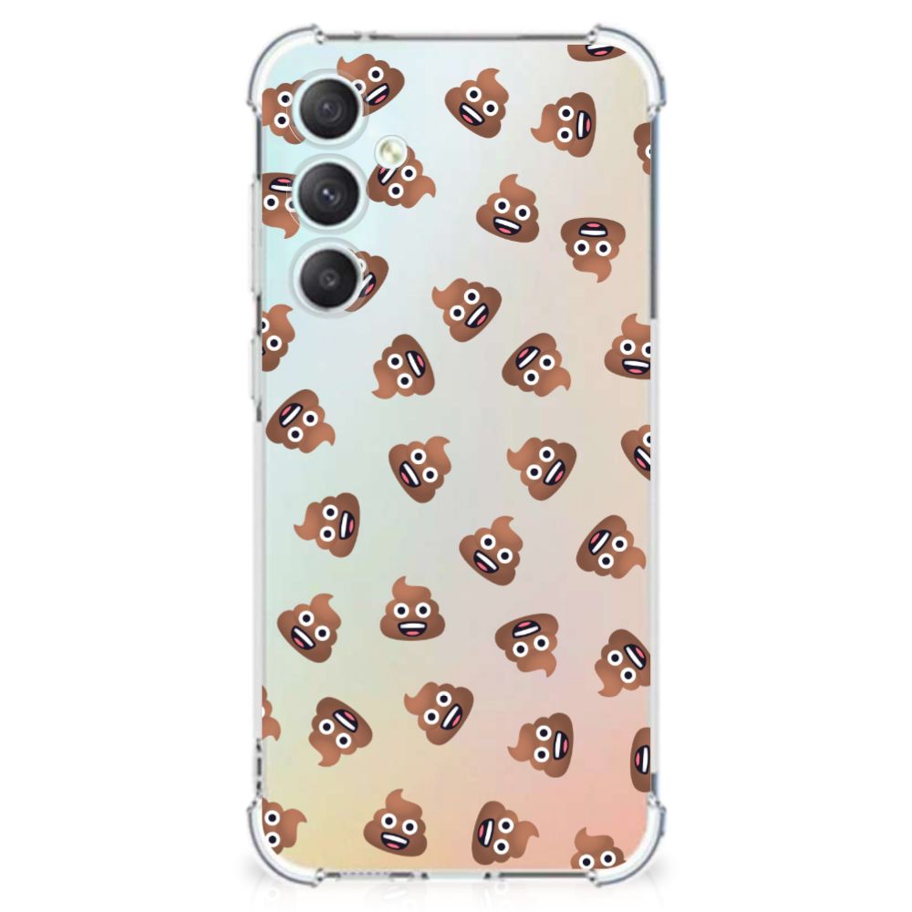 Doorzichtige Silicone Hoesje voor Samsung Galaxy S23 FE Poep Emojis B2C Telecom