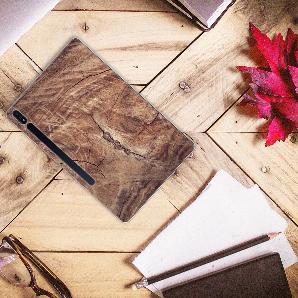 Samsung Galaxy Tab S7 Plus | S8 Plus Silicone Tablet Hoes Tree Trunk