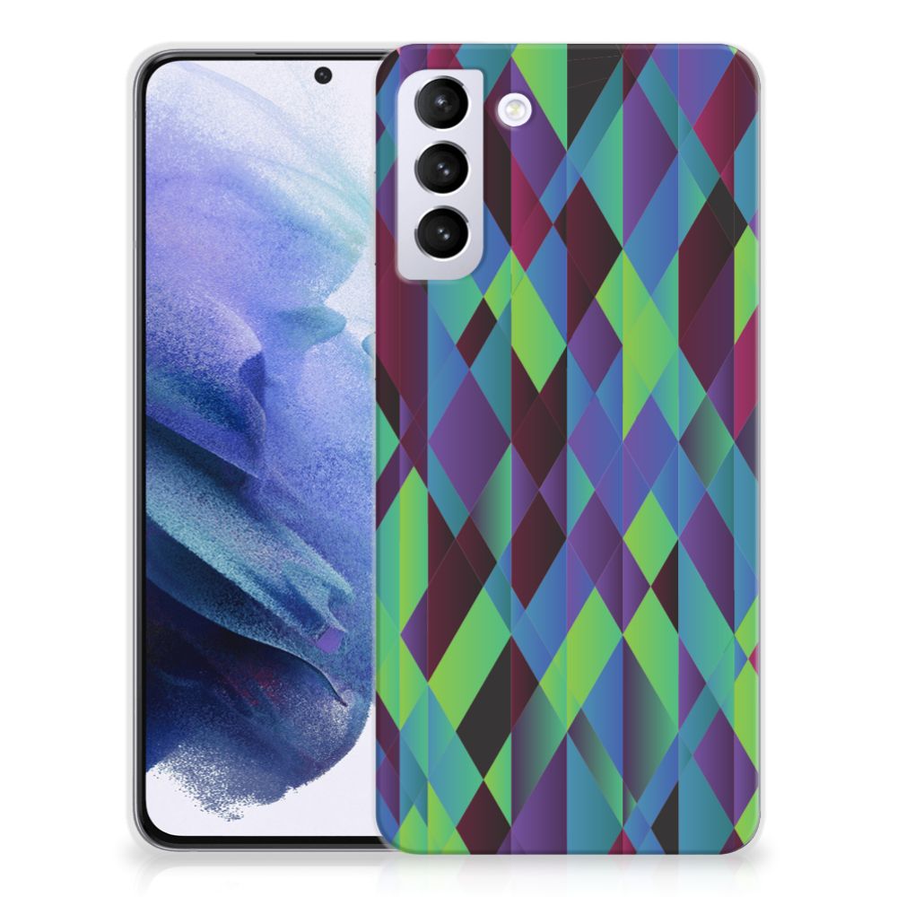 Samsung Galaxy S21 Plus TPU Hoesje Abstract Green Blue B2C Telecom