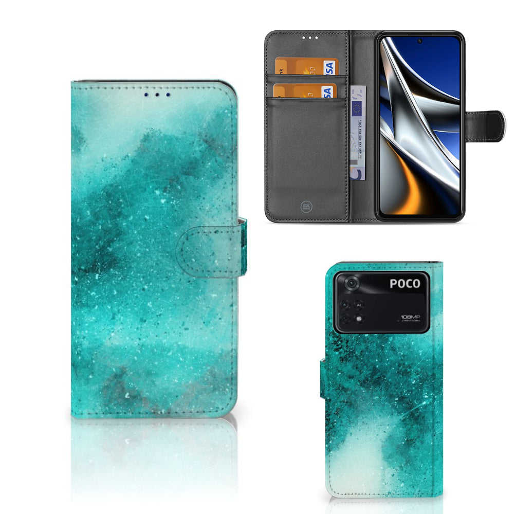 Hoesje Xiaomi Poco X4 Pro 5G Painting Blue