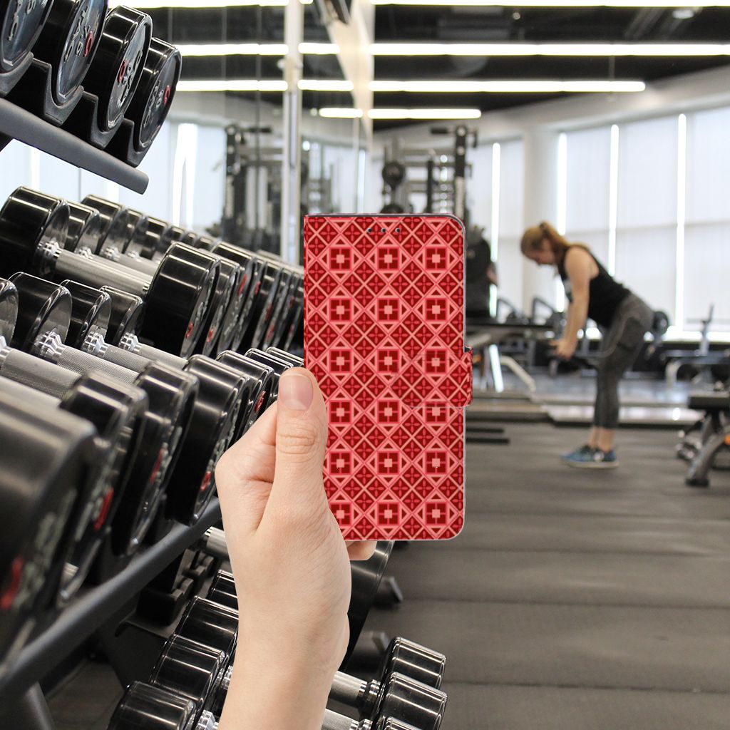 Xiaomi Mi 9 Lite Telefoon Hoesje Batik Rood