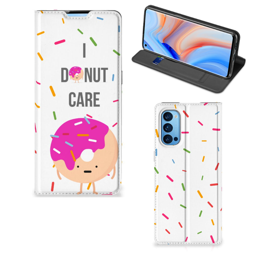 OPPO Reno4 Pro 5G Flip Style Cover Donut Roze