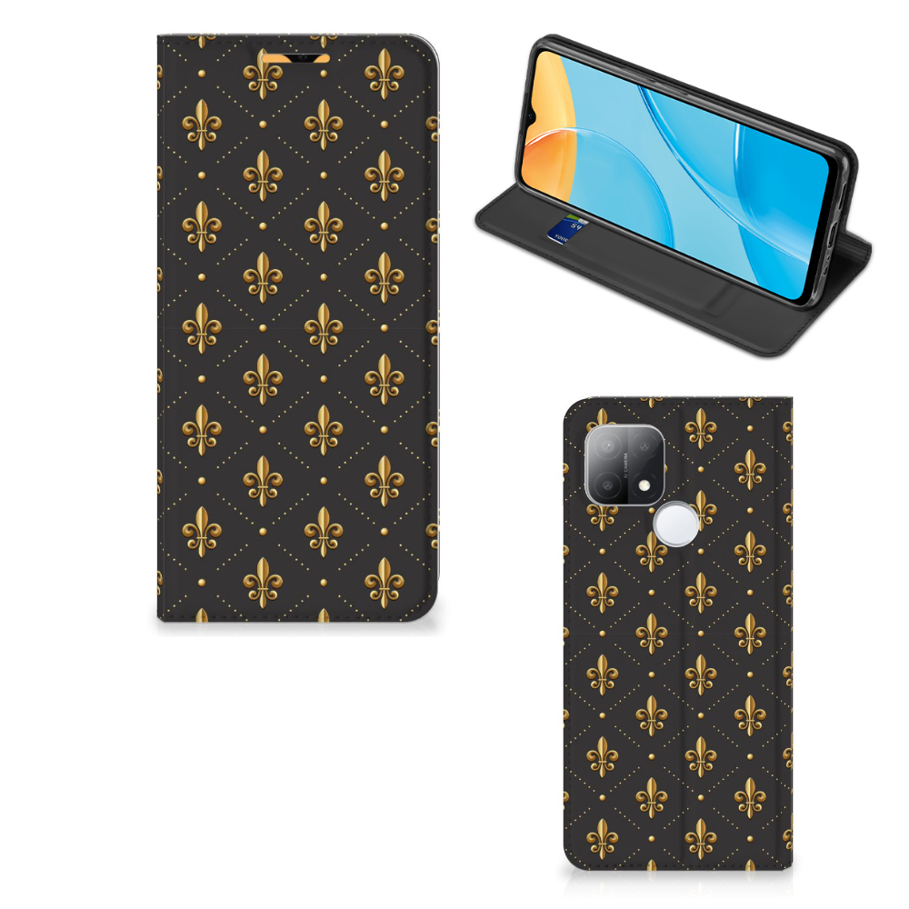 OPPO A15 Hoesje met Magneet Franse Lelie - B2C Telecom