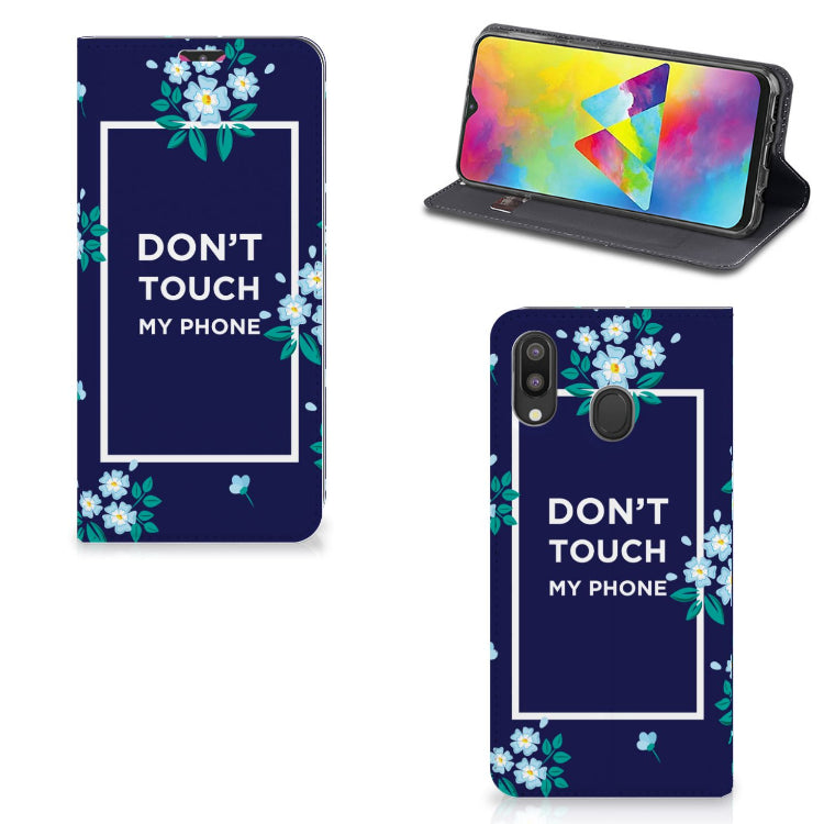 Samsung Galaxy M20 Design Case Flowers Blue DTMP