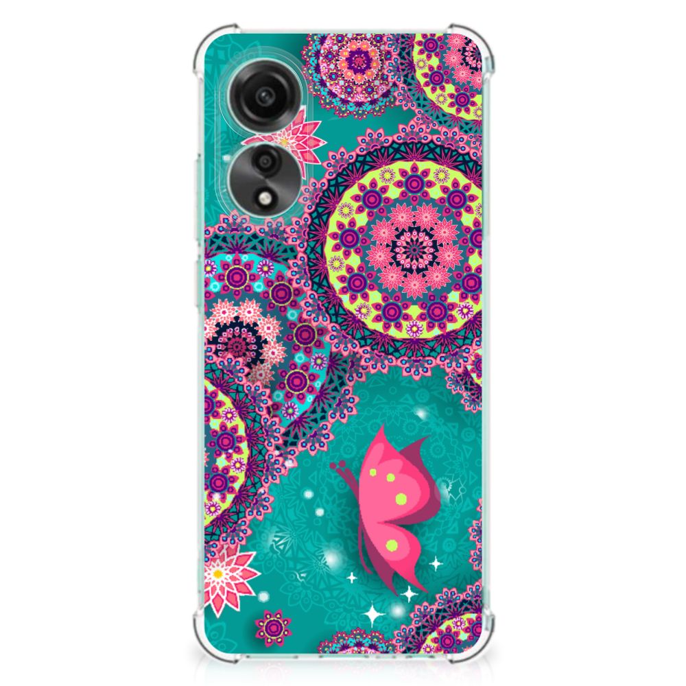 OPPO A78 4G Back Cover Cirkels en Vlinders