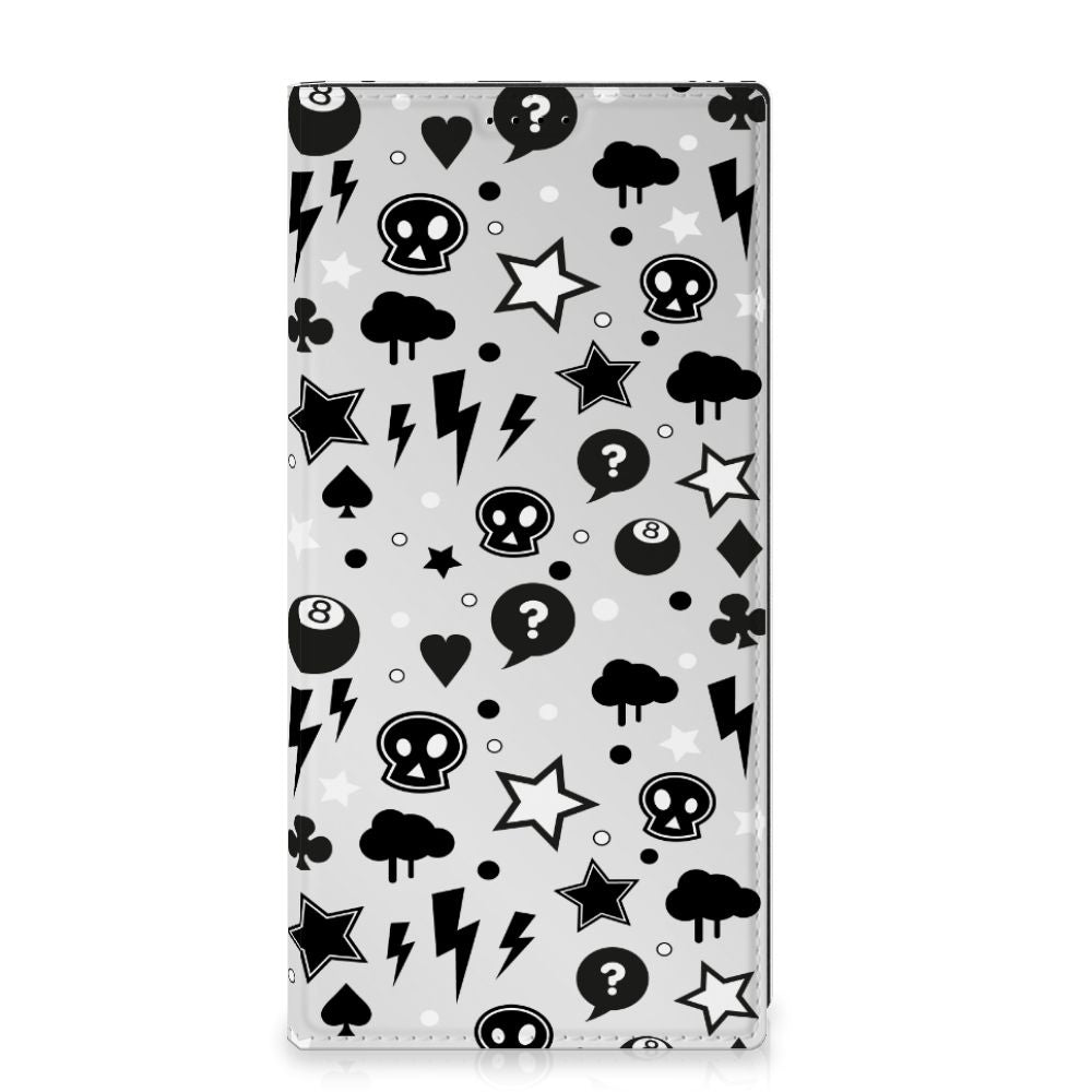 Mobiel BookCase Samsung Galaxy S23 Ultra Silver Punk - B2C Telecom