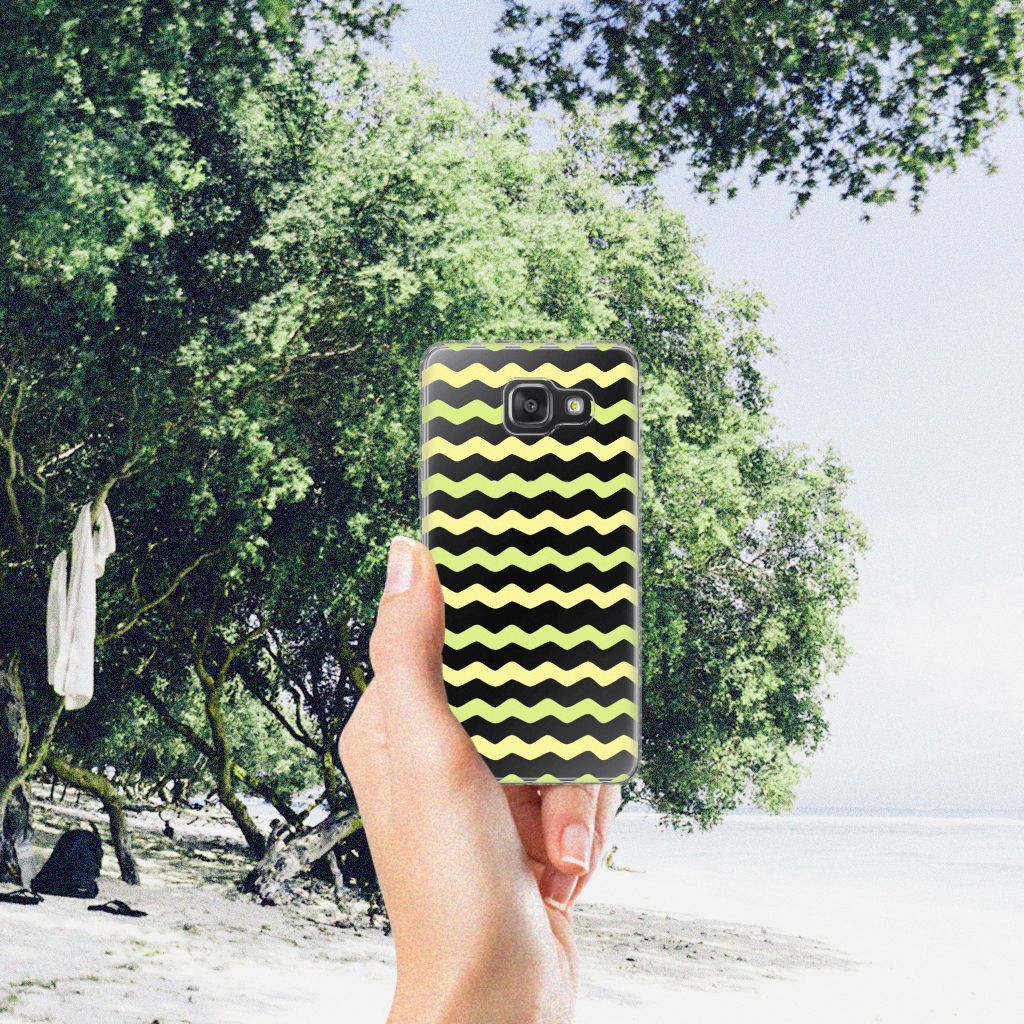 Samsung Galaxy A3 2016 TPU bumper Waves Yellow