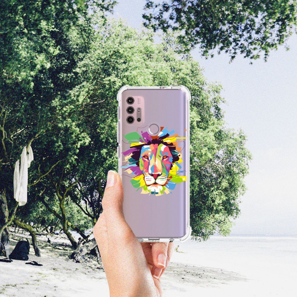 Motorola Moto G30 | G20 | G10 Stevig Bumper Hoesje Lion Color B2C Telecom