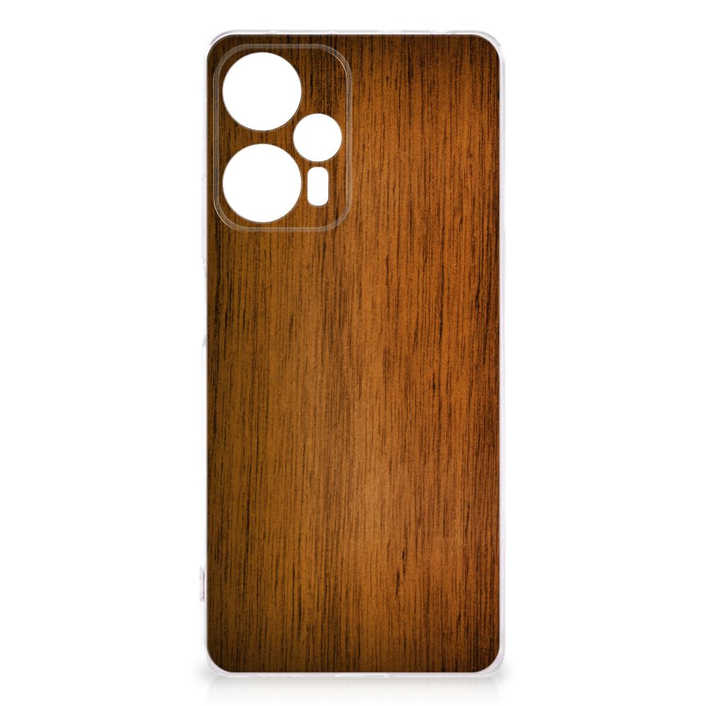 Xiaomi Poco F5 Bumper Hoesje Donker Hout