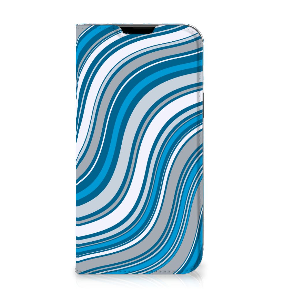 iPhone 14 Plus Hoesje met Magneet Waves Blue