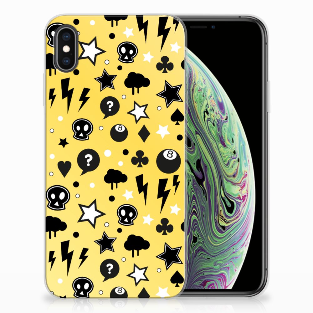 Silicone Back Case Apple iPhone Xs Max Punk Geel