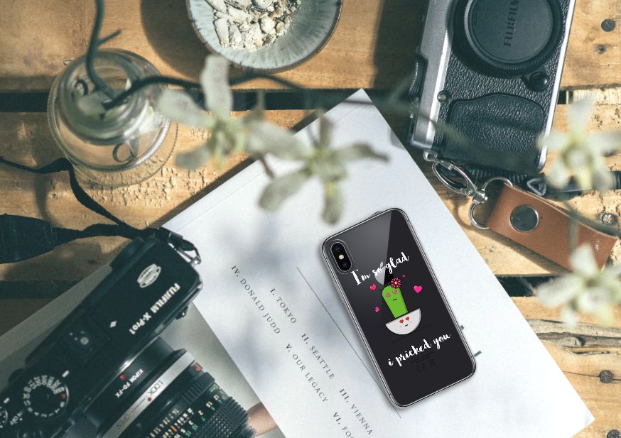 Apple iPhone X | Xs Telefoonhoesje met Naam Cactus Glad