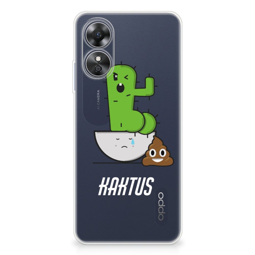 OPPO A17 Telefoonhoesje met Naam Cactus Poo