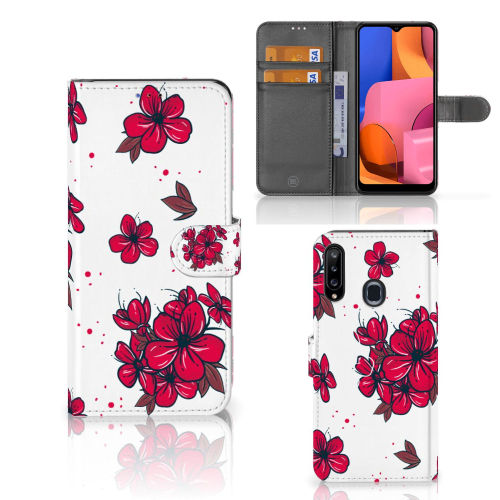 Samsung Galaxy A20s Hoesje Blossom Red