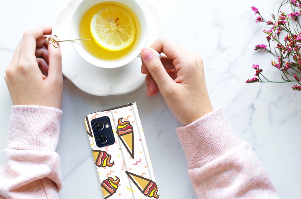OPPO Find X5 Lite | Reno7 5G Flip Style Cover Icecream - B2C Telecom
