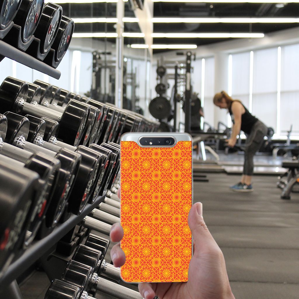 Samsung Galaxy A80 TPU bumper Batik Oranje