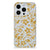iPhone 15 Pro Max TPU Case Gouden Bloemen, transparant met gouden bloemdesign đŧ, flexibel rubber