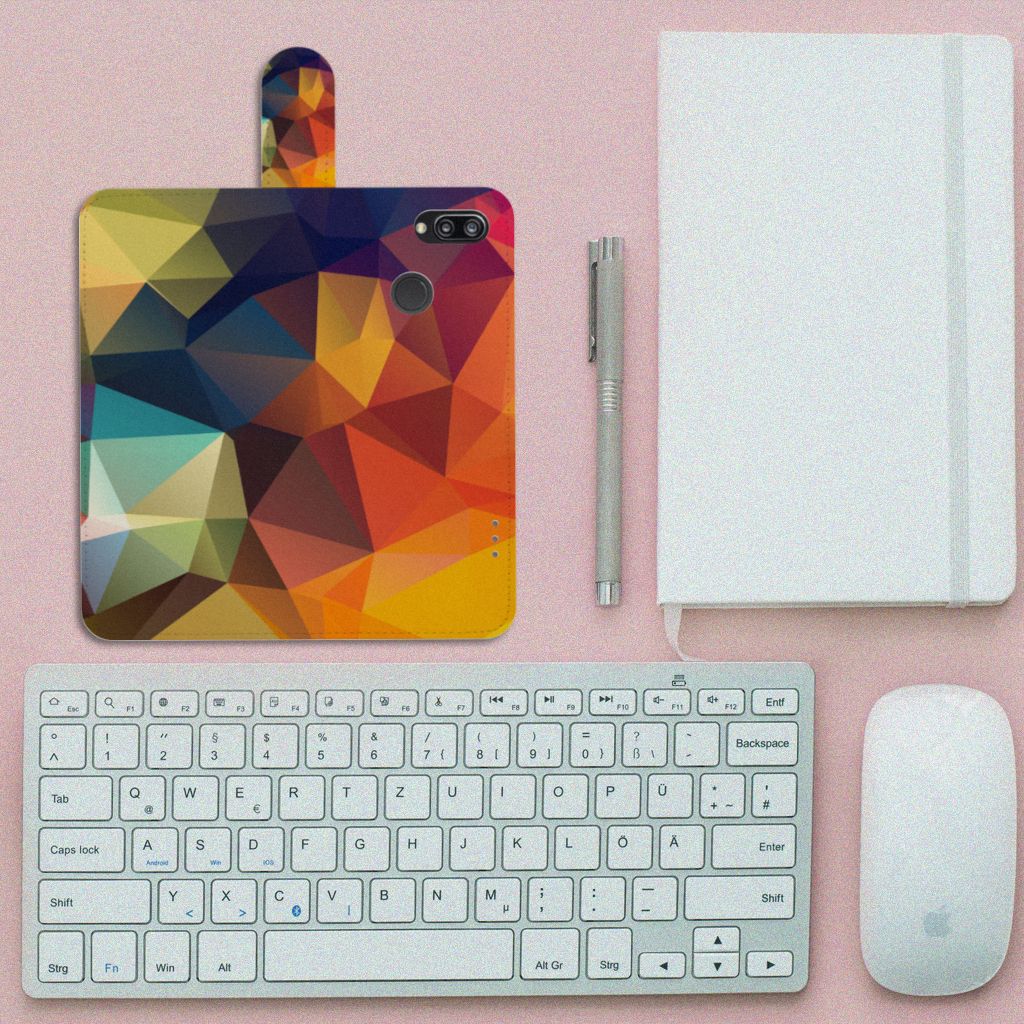 Huawei P20 Lite Book Case Polygon Color