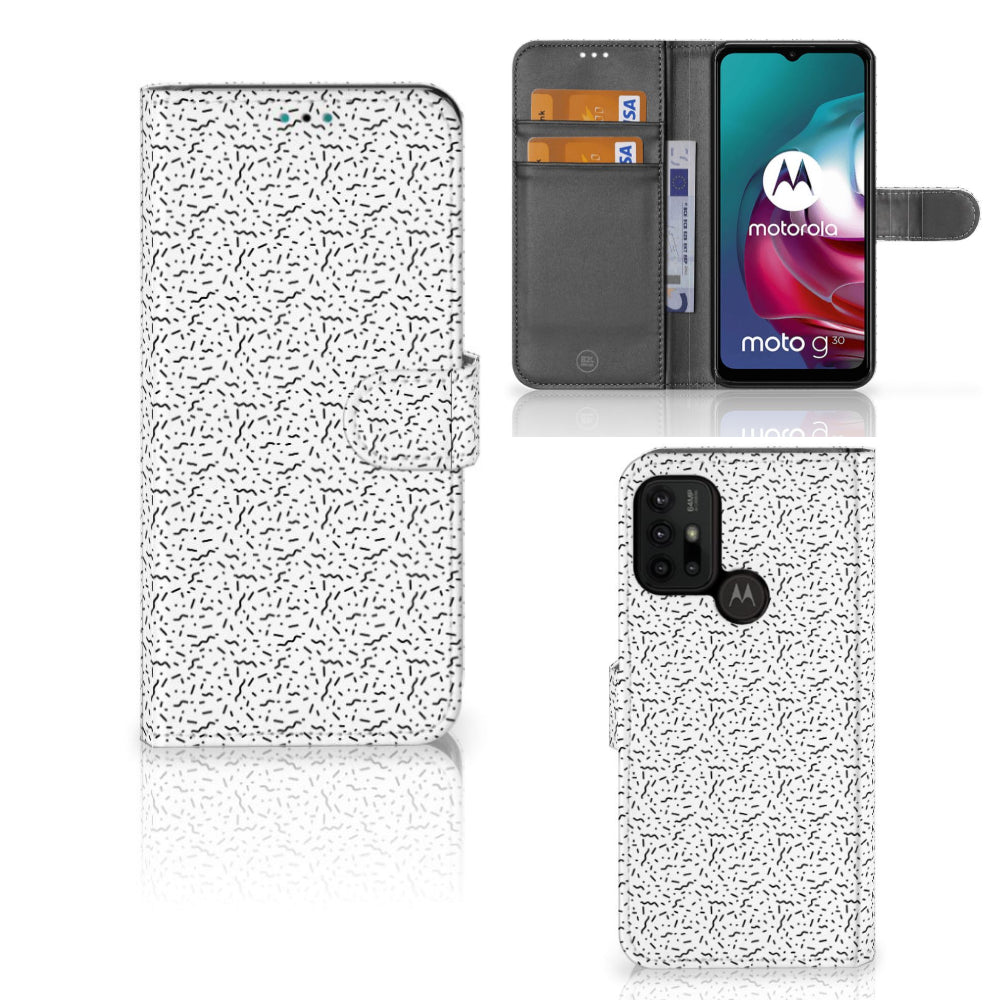 Motorola Moto G10 | G20 | G30 Telefoon Hoesje Stripes Dots