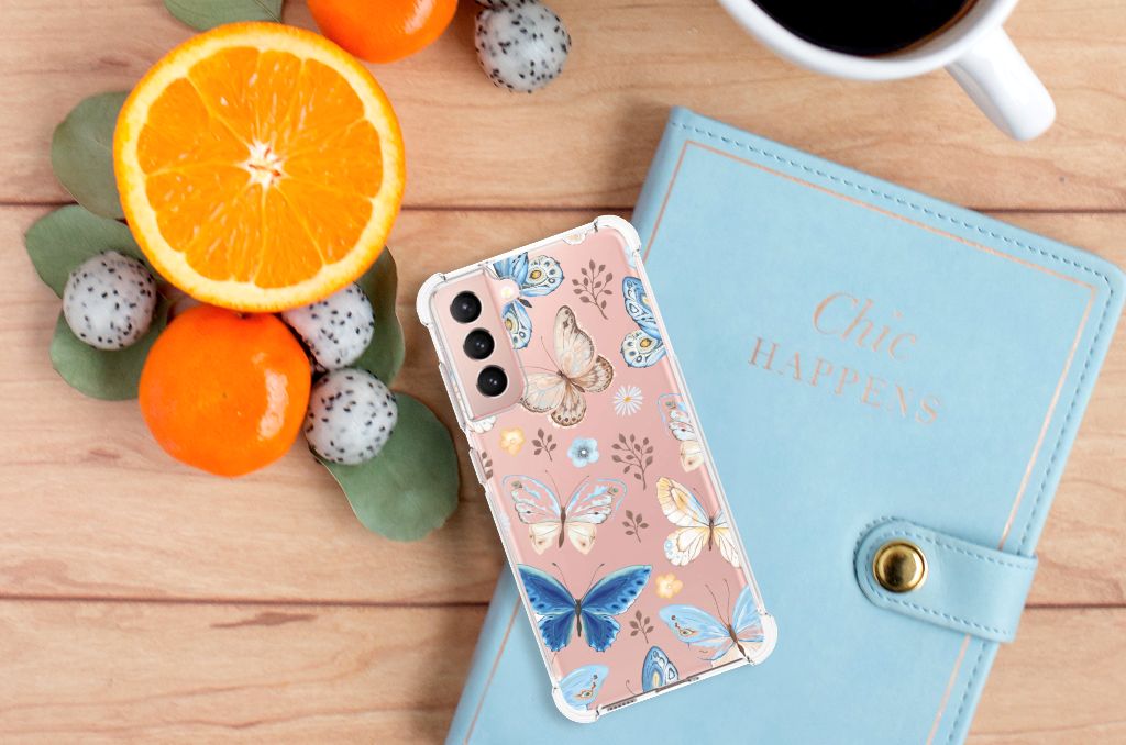 Case Anti-shock voor Samsung Galaxy S21 FE Vlinder B2C Telecom