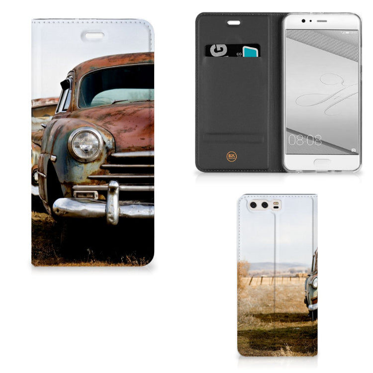 Huawei P10 Plus Stand Case Vintage Auto