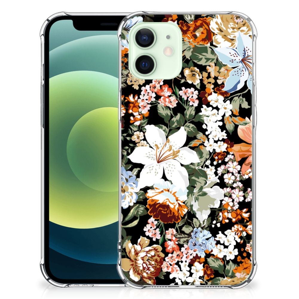 Case voor iPhone 12 Mini Dark Flowers B2C Telecom