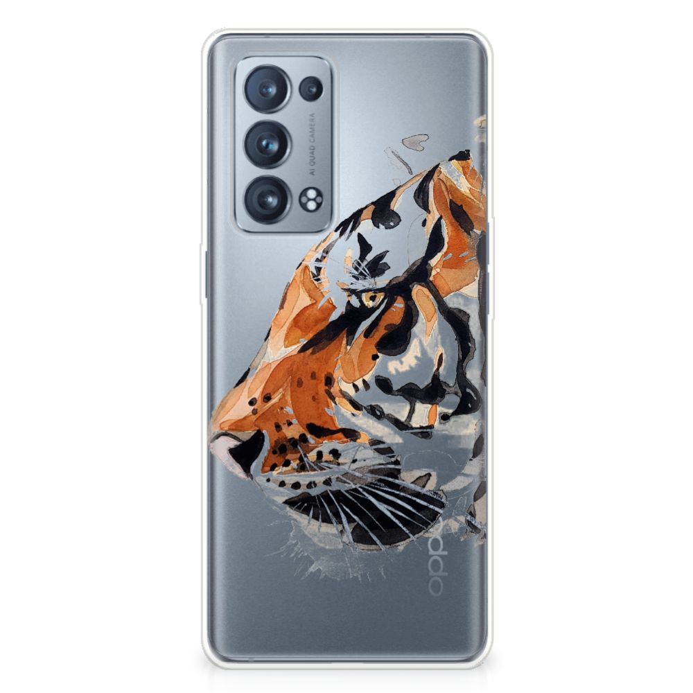 Hoesje maken OPPO Reno 6 Pro Plus 5G Watercolor Tiger
