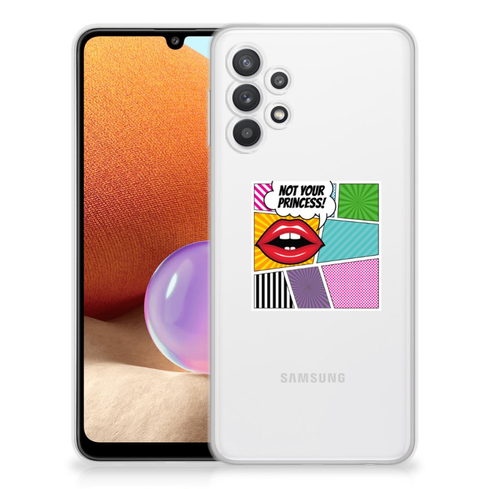 Samsung Galaxy A32 4G | A32 5G Enterprise Editie Silicone Back Cover Popart Princess B2C Telecom