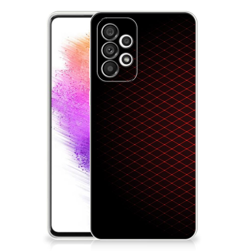 Samsung Galaxy A73 5G TPU bumper Geruit Rood B2C Telecom