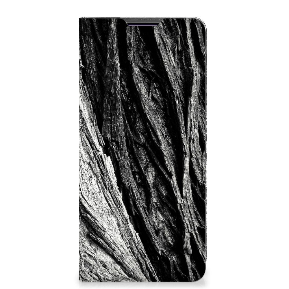 Book Wallet Case Motorola Edge 30 Pro Boomschors Grijs - B2C Telecom