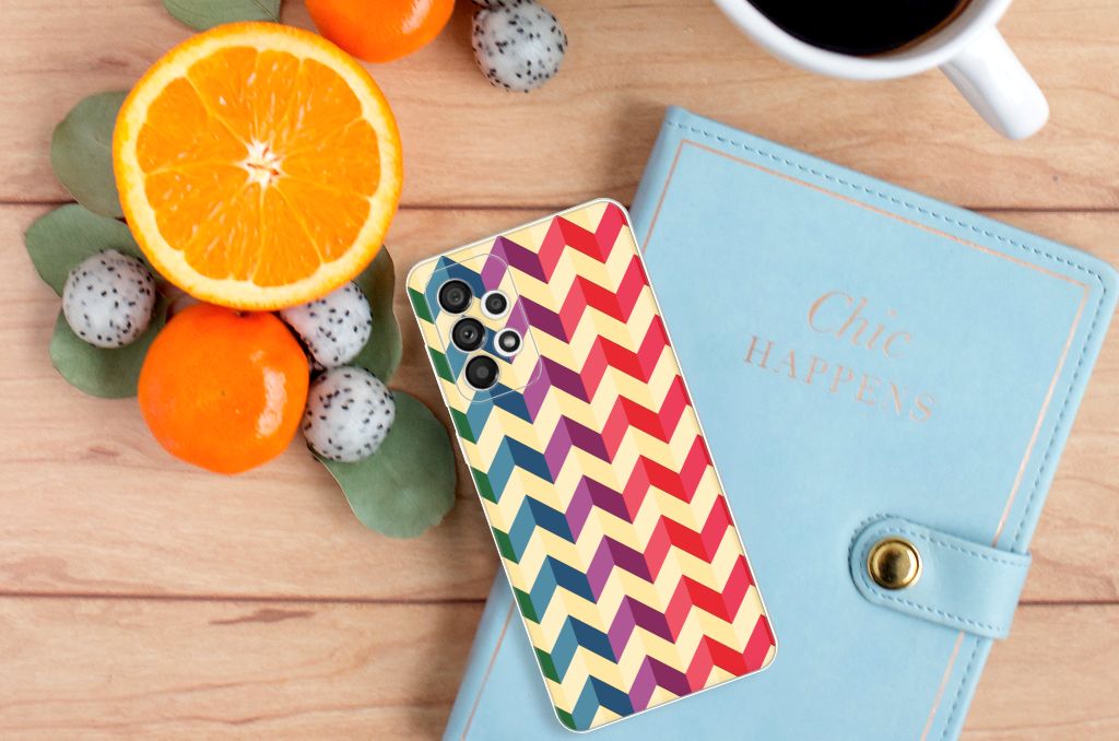 Samsung Galaxy A73 5G TPU bumper Zigzag Multi Color B2C Telecom