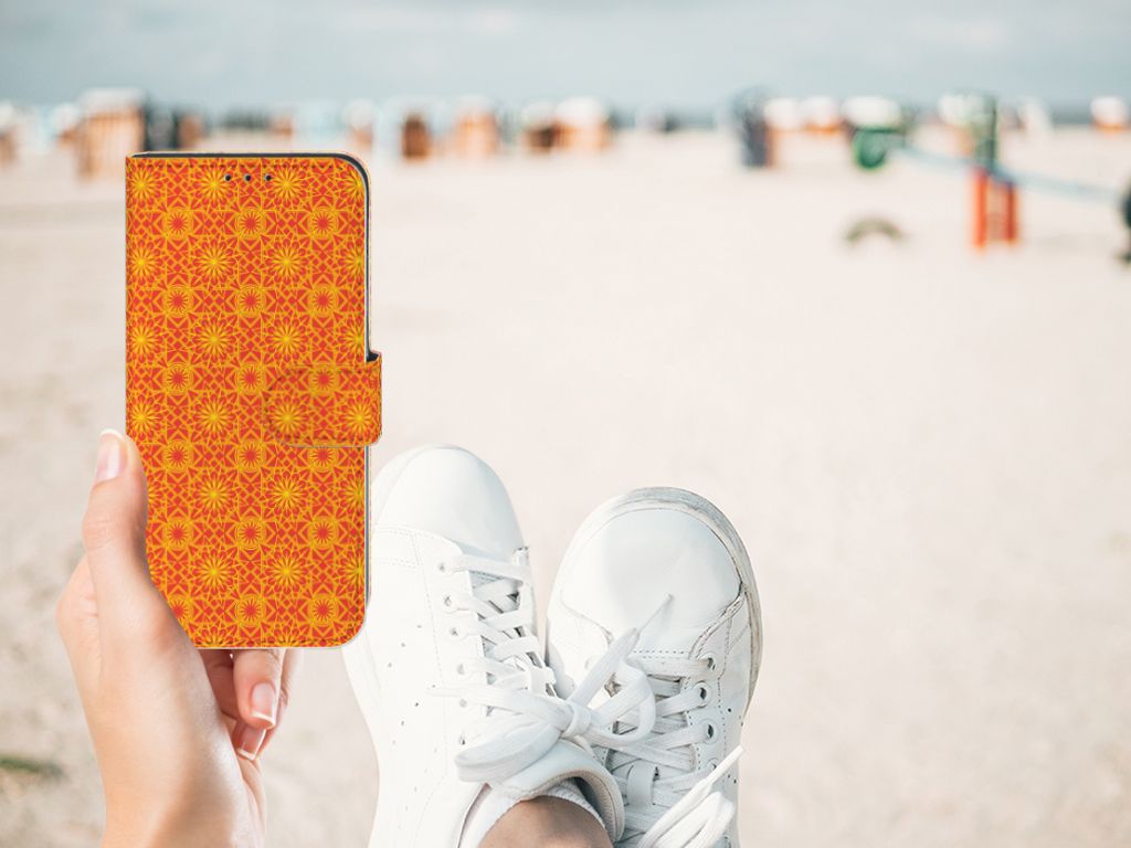 Samsung Galaxy M10 Telefoon Hoesje Batik Oranje