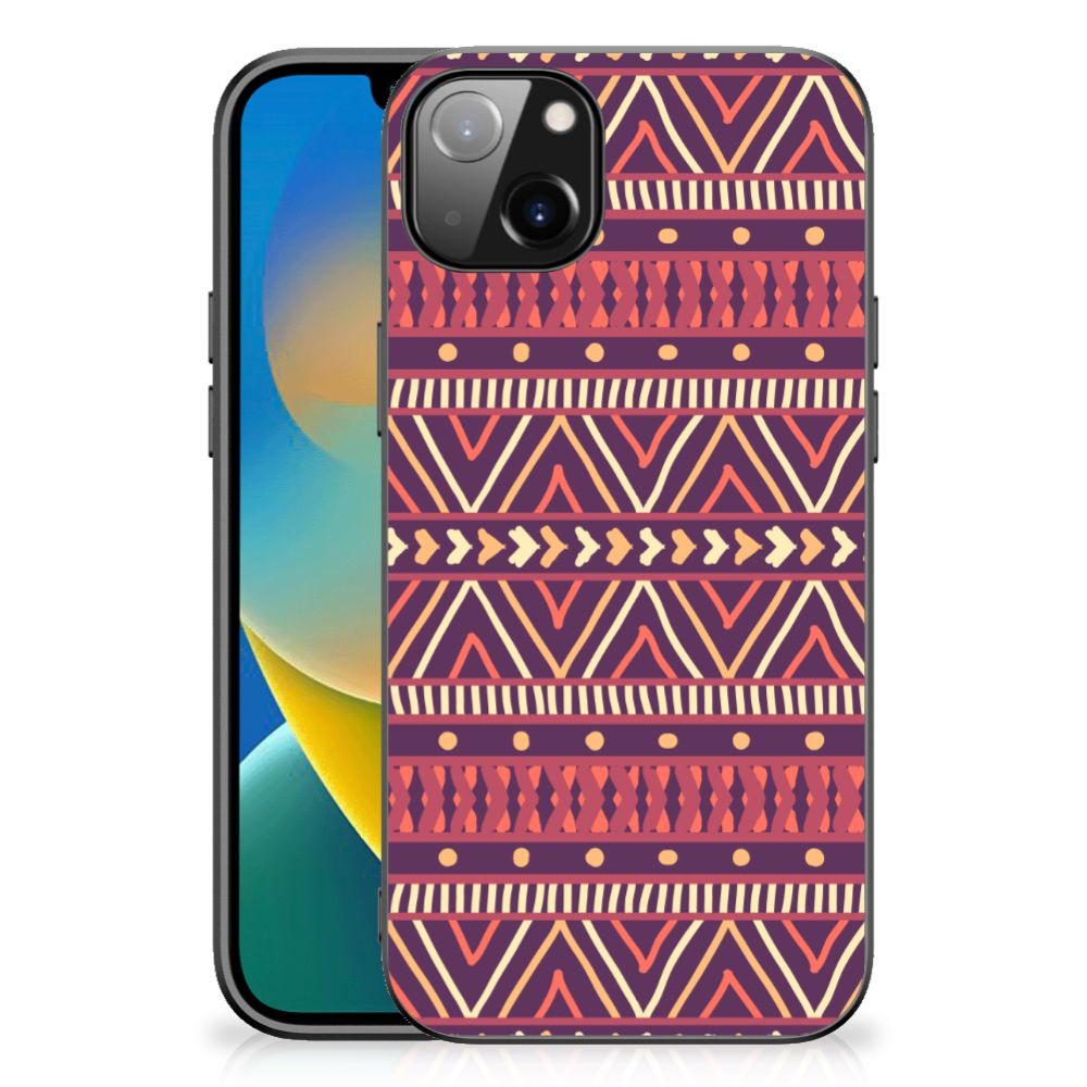 iPhone 14 Plus Back Case Aztec Paars
