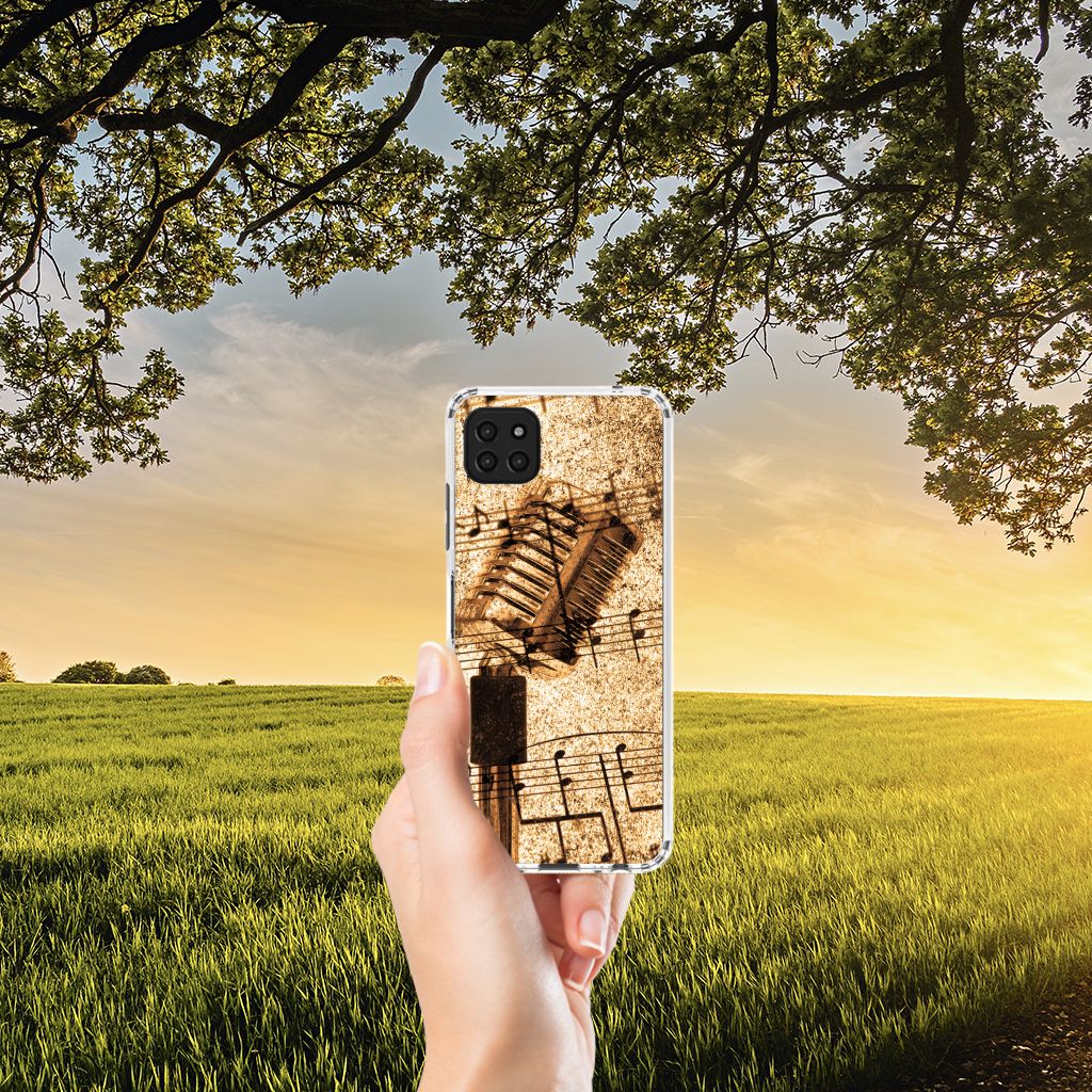Samsung Galaxy A22 5G Anti-shock Hoesje met foto Bladmuziek B2C Telecom