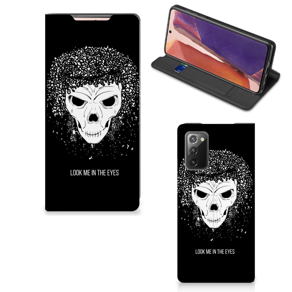 Mobiel BookCase Samsung Galaxy Note20 Skull Hair