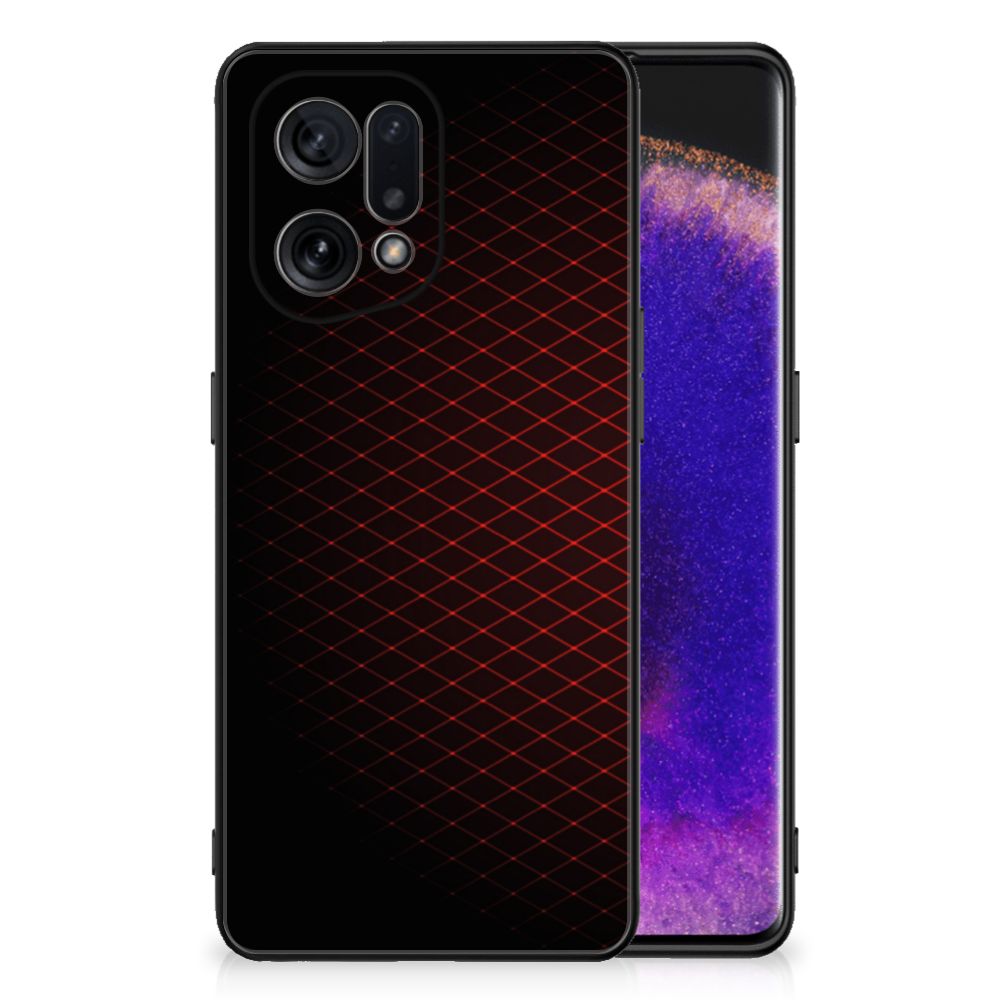 OPPO Find X5 Back Case Geruit Rood B2C Telecom