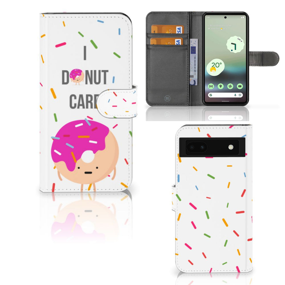 Google Pixel 6A Book Cover Donut Roze