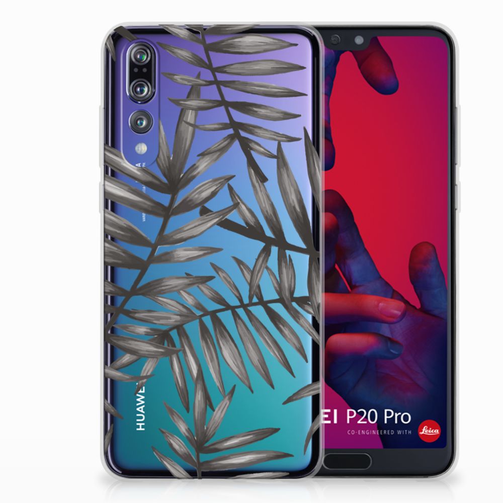 Huawei P20 Pro TPU Case Leaves Grey