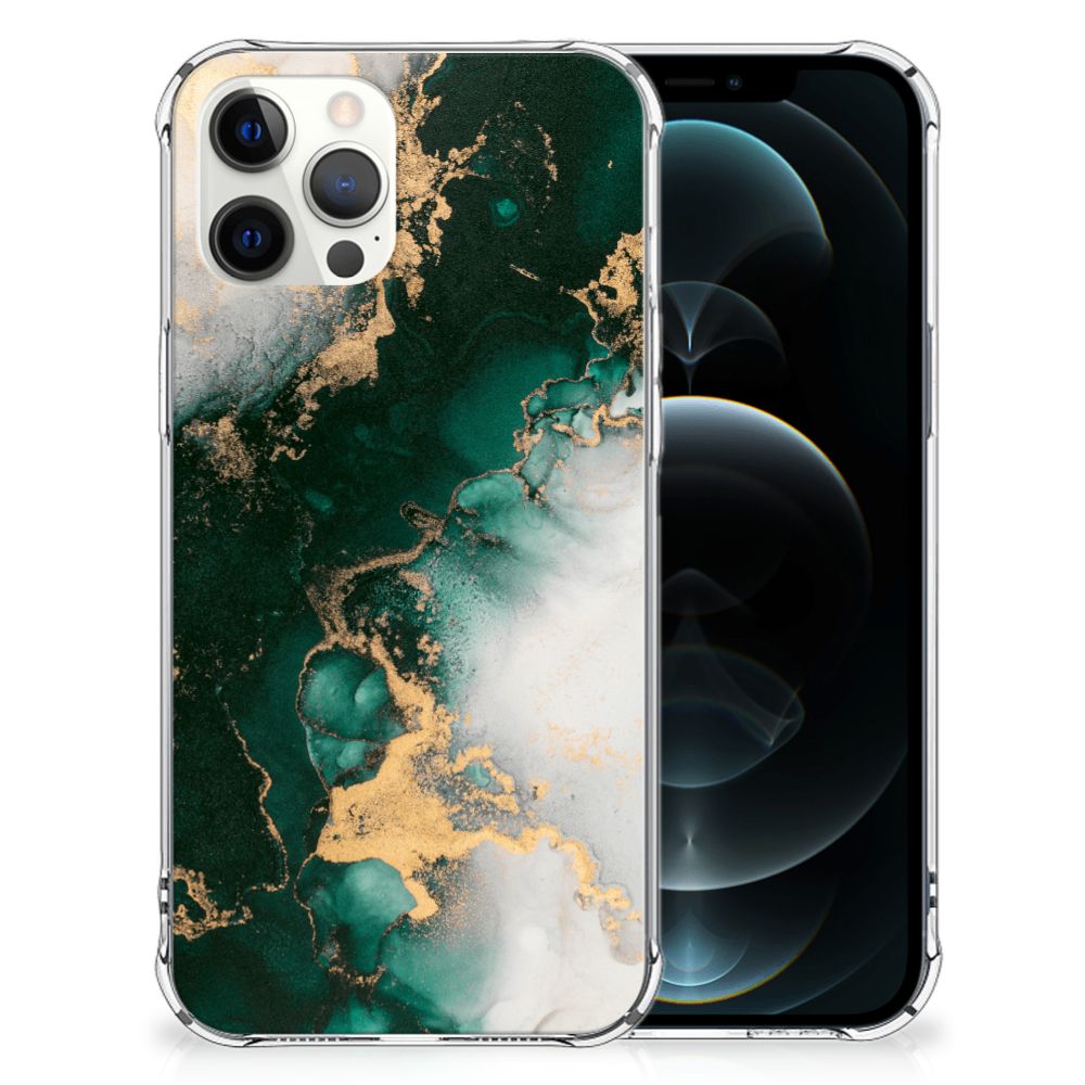 Anti-Shock Hoesje voor iPhone 12 Pro Max Marmer Groen B2C Telecom