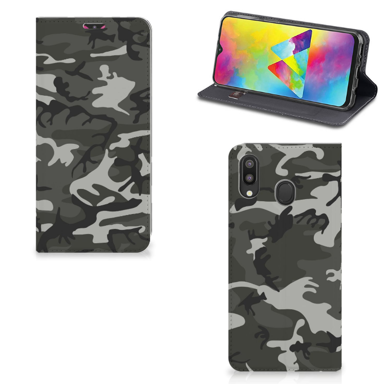 Samsung Galaxy M20 Hoesje met Magneet Army Light
