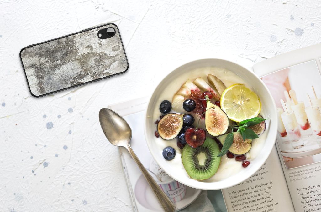 Apple iPhone XR Marmeren Print Telefoonhoesje Beton Print B2C Telecom