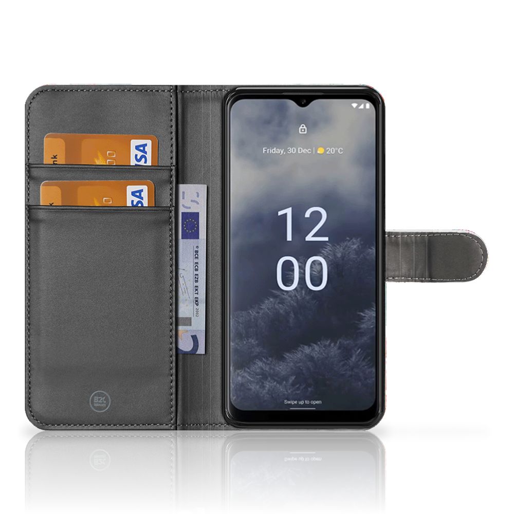 Nokia G60 Telefoonhoesje met Pasjes Bird Flowers