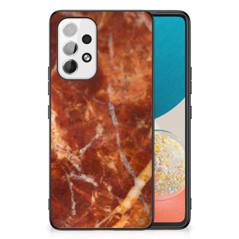 Samsung Galaxy A53 Marmeren Print Telefoonhoesje Marmer Bruin