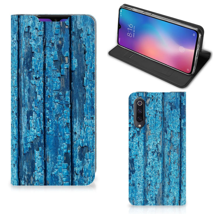 Xiaomi Mi 9 Book Wallet Case Wood Blue