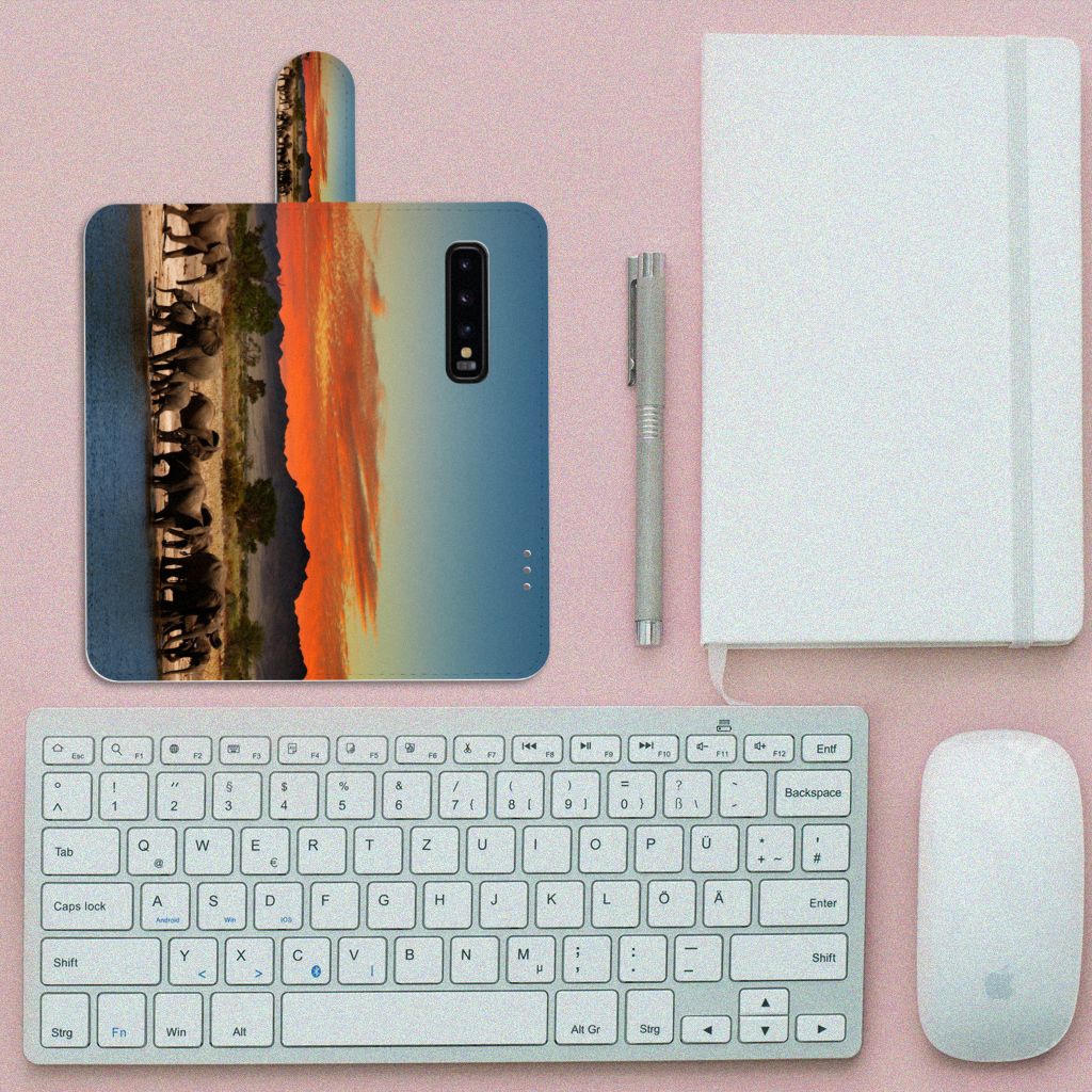 Samsung Galaxy S10 Telefoonhoesje met Pasjes Olifanten