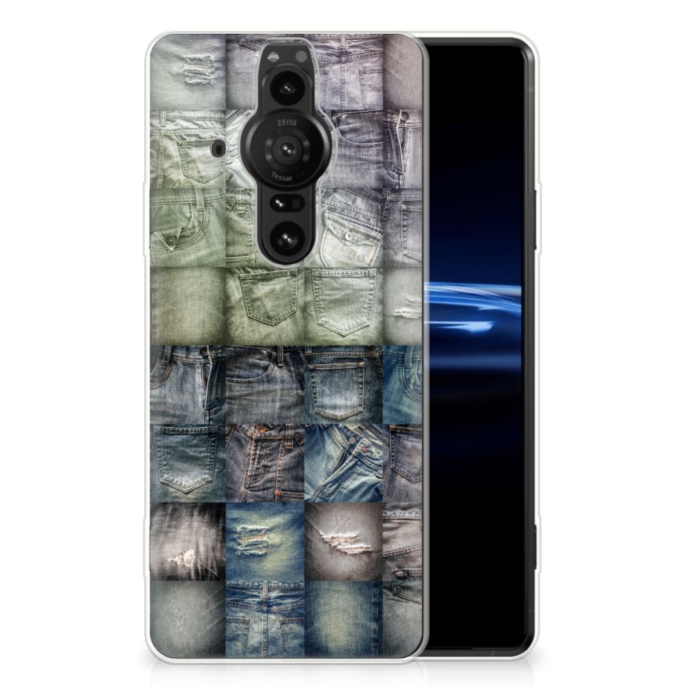 Silicone Back Cover Sony Xperia Pro-I Spijkerbroeken